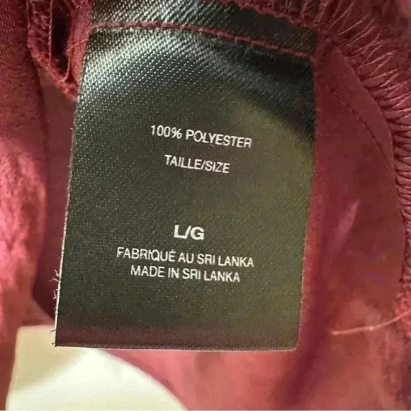 Suzy Shier Blouse Sleeveless Cross Front Burgundy Size Large - Picture 9 of 16